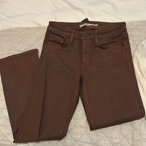 Hudson brown coated jeans size 26